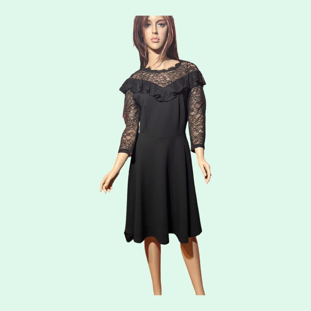 Elegant Black Lace Dress